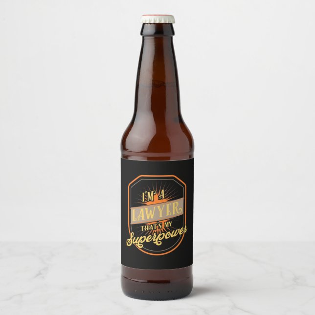 I Am A Lawyer Beer Bottle Label (Front)
