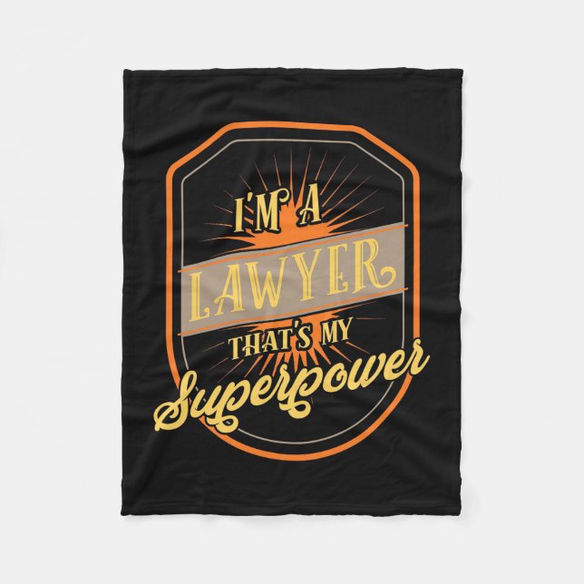 I Am A Lawyer Fleece Blanket (Front)