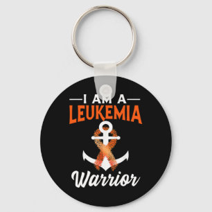 I Am A Leukemia Warrior Blood Cancer Anchored Oran Keychain