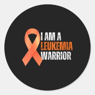 I Am A Leukemia Warrior Blood Cancer Awareness Ora Classic Round Sticker