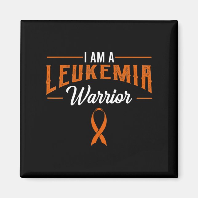 I Am A Leukemia Warrior Blood Cancer Awareness Ora Magnet (Front)