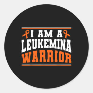 I Am A Leukemia Warrior Blood Cancer Survivor Classic Round Sticker