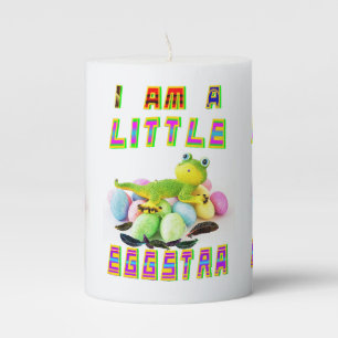 I Am A Little Eggstra Pillar Candle