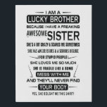 I Am A Lucky Brother Christmas Gifts For Brother Faux Canvas Print<br><div class="desc">I Am A Lucky Brother Christmas Gifts For Brother</div>