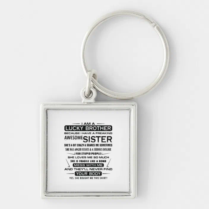 BROTHER the Man Myth Legend Gift Keychain Family Christmas 