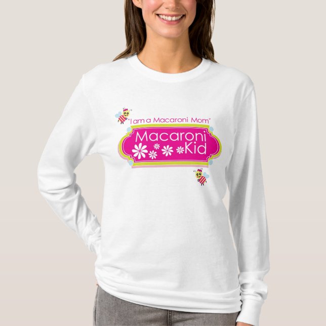 "I am a Macaroni Mom" Reg. Fit Long Sleeve T-shirt (Front)