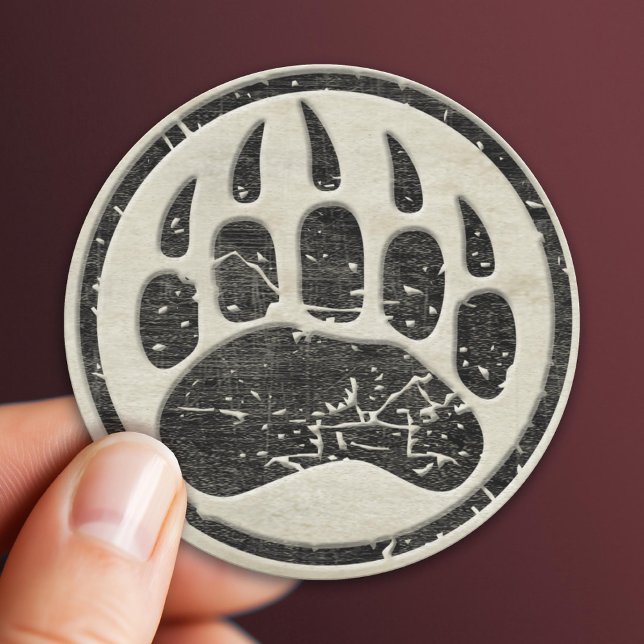 I am a MAMA GRIZZLY Classic Round Sticker (Patriotic Sticker)