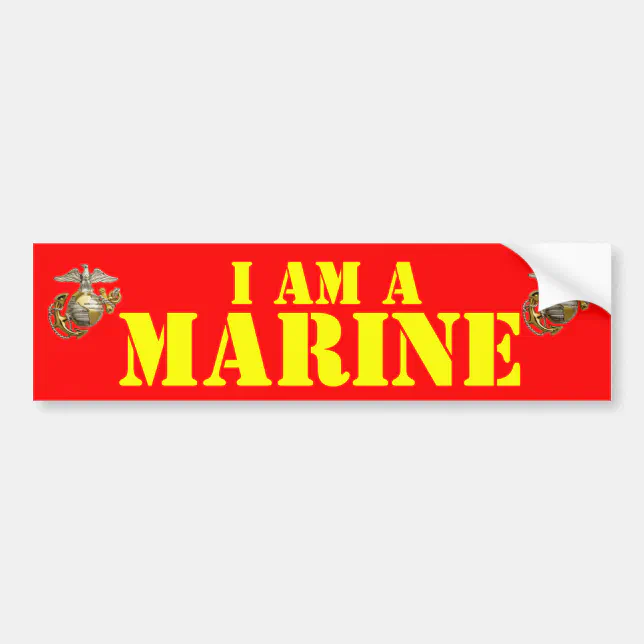 I AM A MARINE BUMPER STICKER | Zazzle