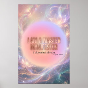 I Am A Master Manifestor Aura Gradient Quote Poster