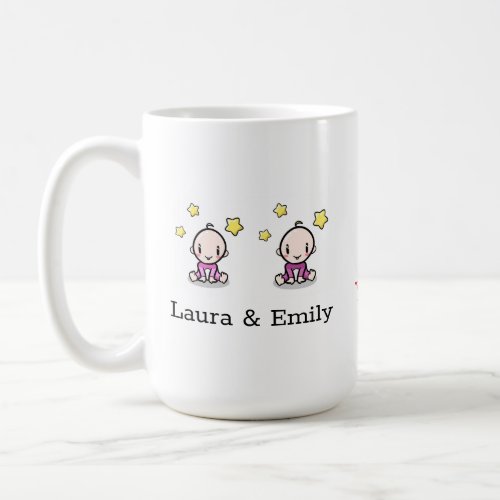 I Am A Mom Of Twins Mug New Mom Gift 2 Girls Coffee Mug