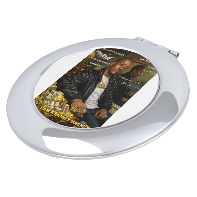 I AM A MONEY MAGNET COMPACT MIRROR (Turned)