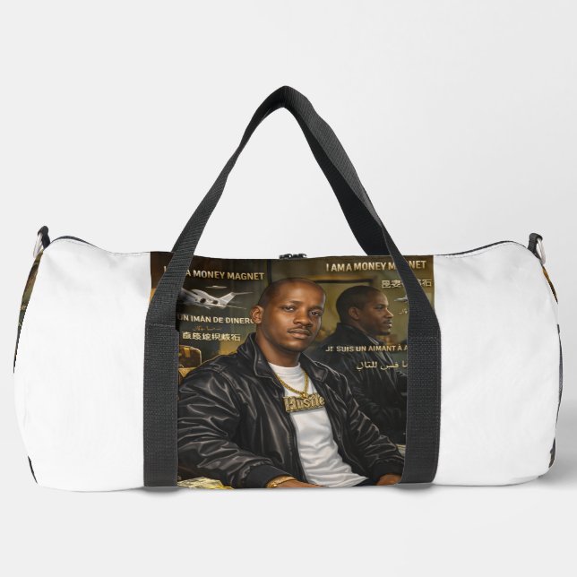 I AM A MONEY MAGNET DUFFEL BAGS (Front)