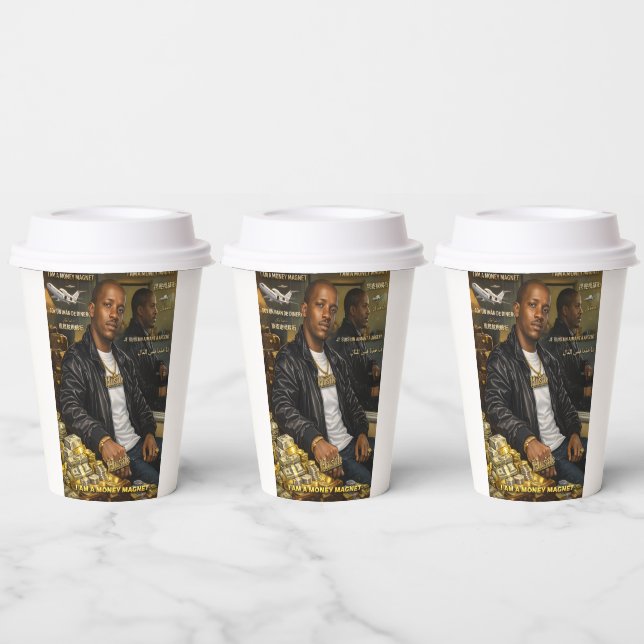 I AM A MONEY MAGNET PAPER CUPS (Multi)