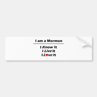 I am a Mormon Bumper Sticker