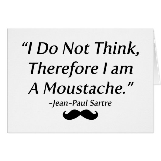 I Am A Moustache Cards (Front Horizontal)