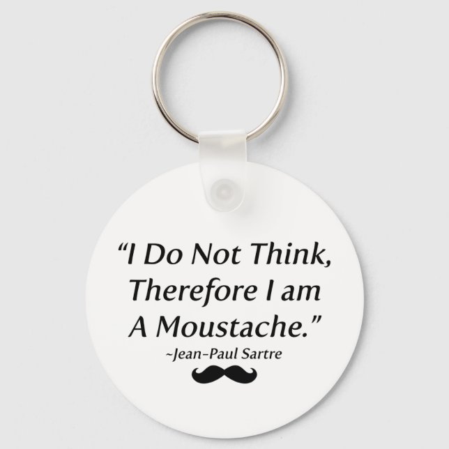 I Am A Moustache Keychain (Front)