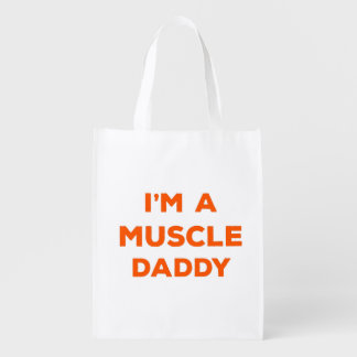 I Am a Muscle Daddy Sleeveless Shirt Grocery Bag
