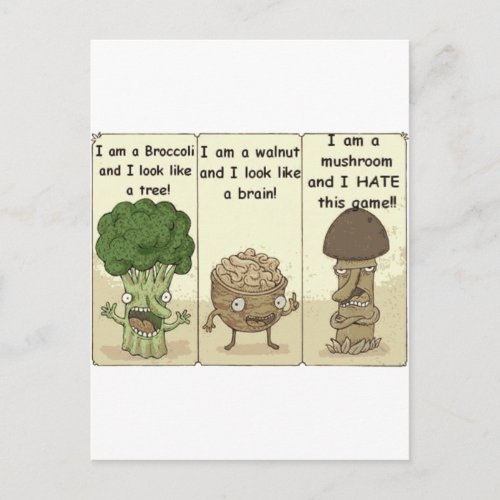 I am a mushroom postcard