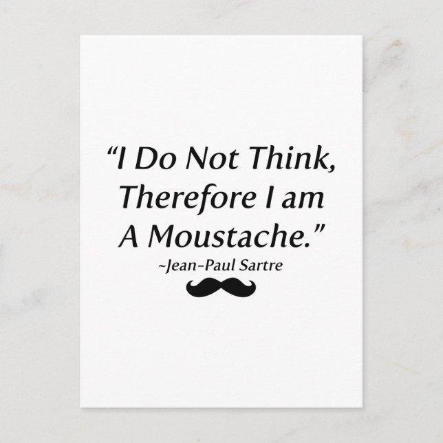 I Am A Mustache Postcard (Front)