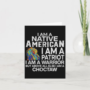 I Am A Native American I Am A Patriot Warrior  Card