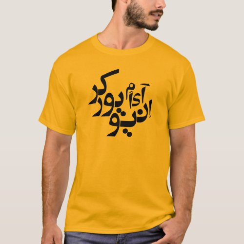 I am a New Yorker _ Persian  Arabic writing T_Shirt