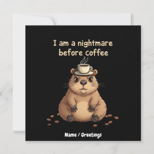 I Am a Nightmare Before Coffee, Lovers Motto Invitation