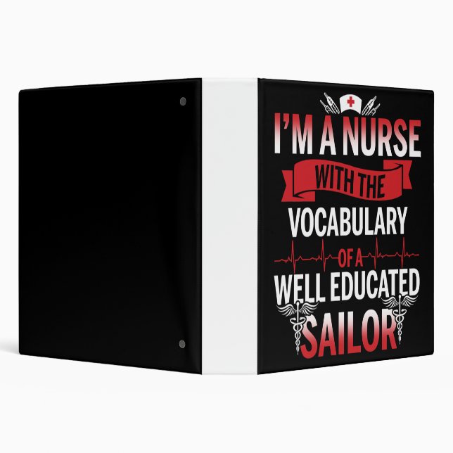 I am a nurse 3 ring binder (Background)