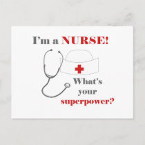 I am a Nurse, whats your superpower Postcard