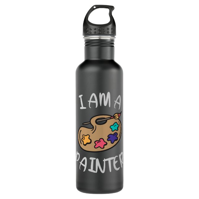 I am a Painter Stainless Steel Water Bottle (Front)