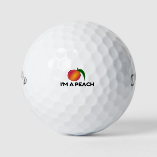 I AM A PEACH GOLF BALLS