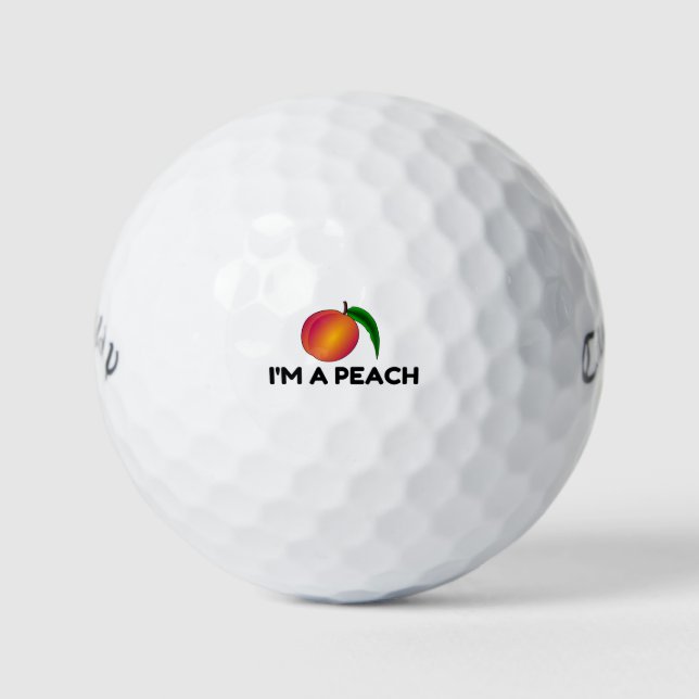 I AM A PEACH GOLF BALLS (Front)