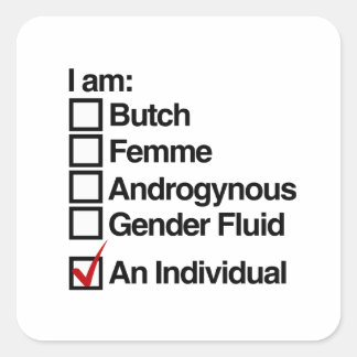 I am a Person (Behavior) Square Sticker