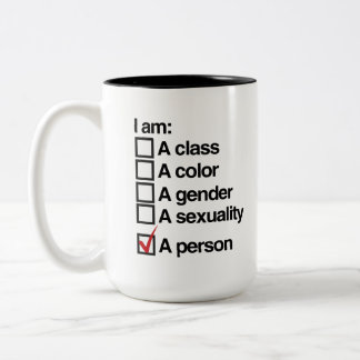 I am a person (class) Two-Tone coffee mug