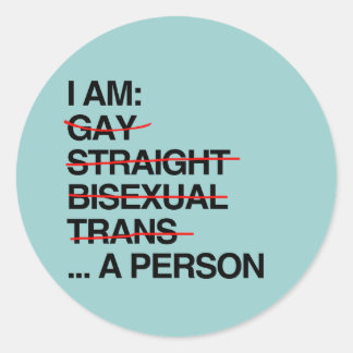 I AM A PERSON CLASSIC ROUND STICKER