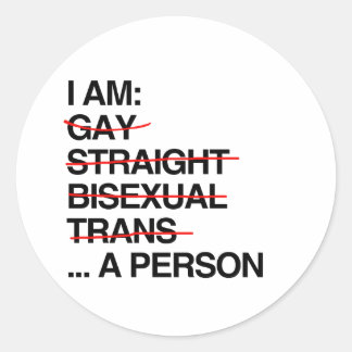 I AM A PERSON CLASSIC ROUND STICKER