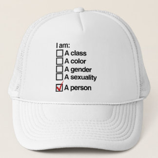 I am a person - non-discrimination trucker hat