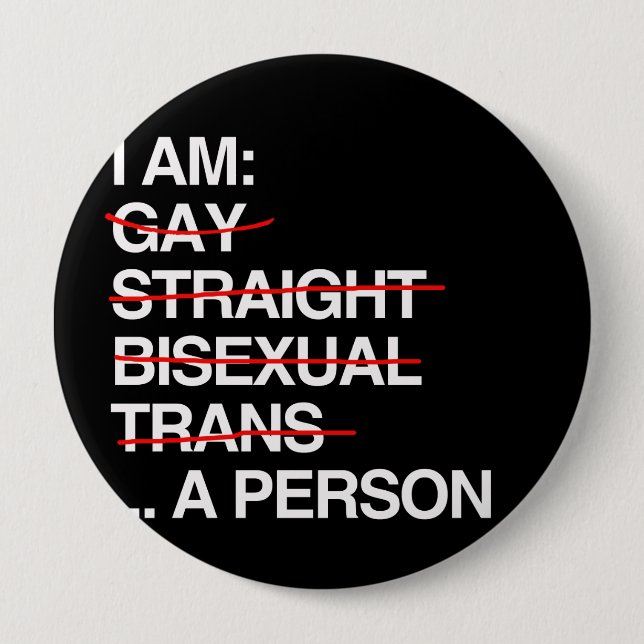 I AM A PERSON - PINBACK BUTTON (Front)