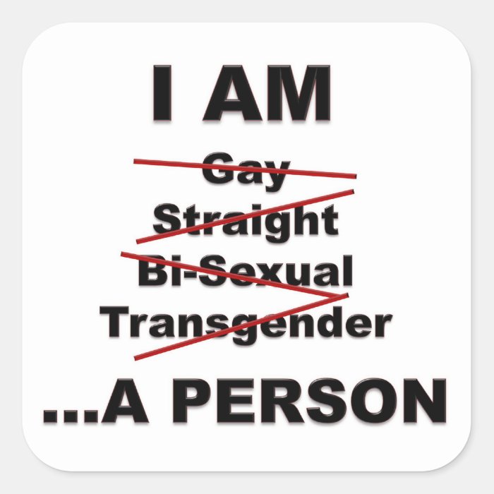 I Am A Person Square Stickers