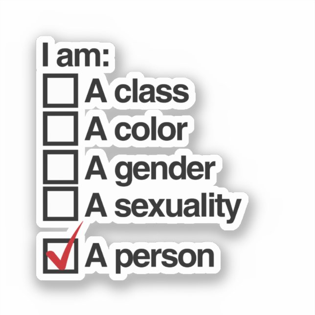 I am a person sticker (Front)