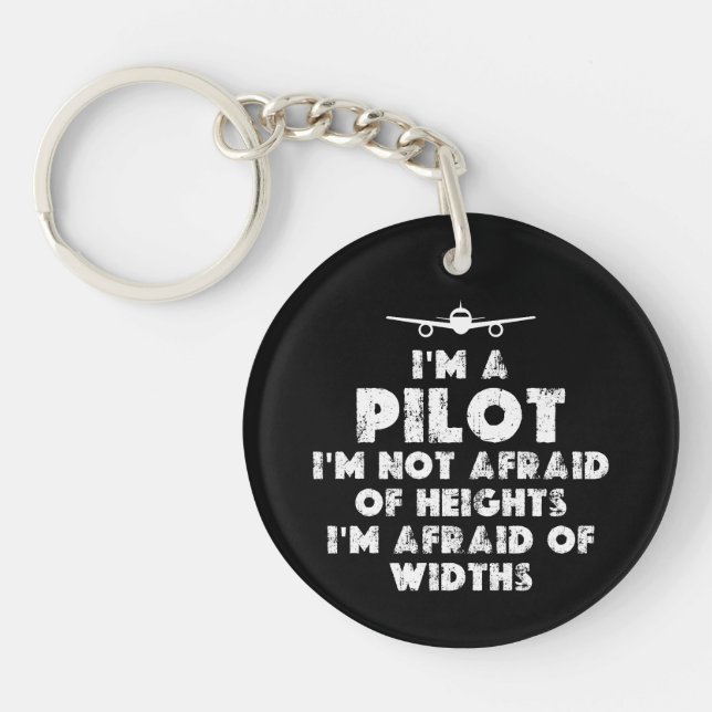 I am a Pilot Funny Keychain (Front)