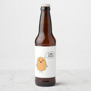 I am a potato beer bottle label