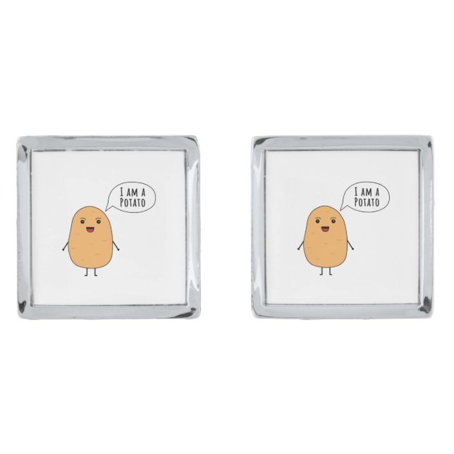 I am a potato cufflinks (Front)