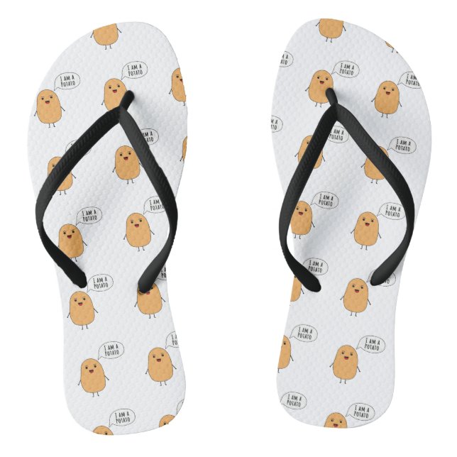 I am a potato flip flops (Footbed)