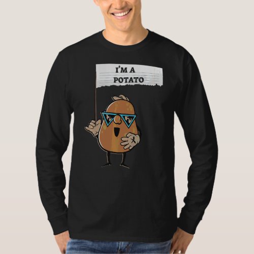 I Am A Potato Fries Cute Costume Potatoes T_Shirt