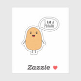 Pota-toes Cute Potato With Toes Pun Sticker | Zazzle