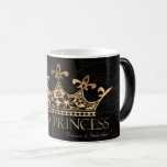 I Am A Princess W/crown Black 11 Oz  Morphing Mug at Zazzle