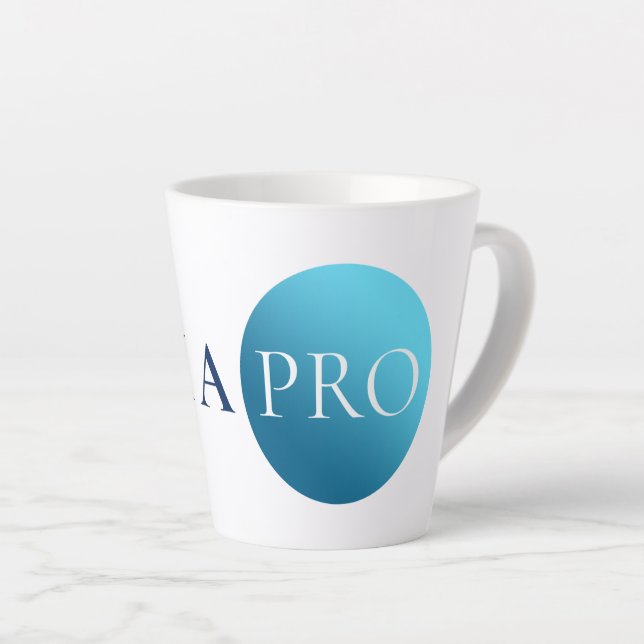 I AM A PRO | Bold Minimalist Blue Circle Mug (Right Angle)