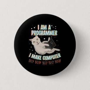 I Am A Programmer Coder Developer Computer Gift Button