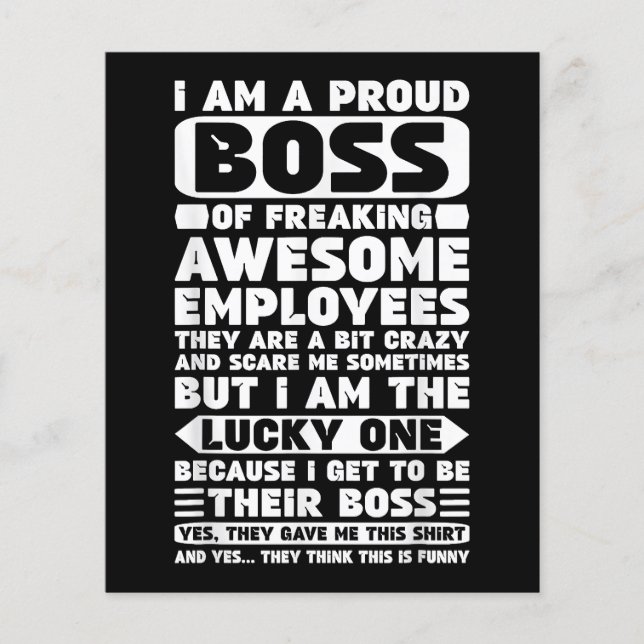 I Am a Proud Boss of Freaking Awesome Employees Sh (Front)