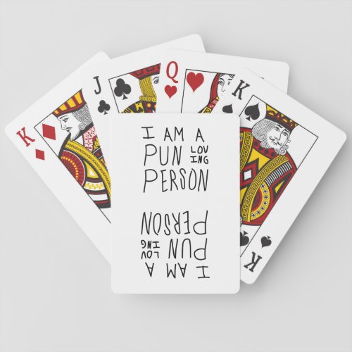 I am a Pun Loving Person Playing Cards